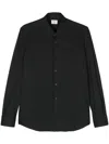 Mazzarelli Button-down Long-sleeved Shirt In Black