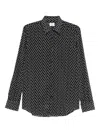 Mazzarelli Polka-dot Long-sleeve Shirt In Black