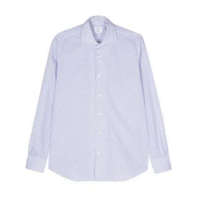 Mazzarelli Polka-dot Print Shirt In Blue