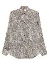 Mazzarelli Printed Silk Shirt In Multi