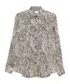 Mazzarelli Printed Silk Shirt In Gray