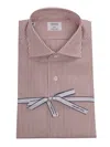 Mazzarelli Red Striped Shirt In White