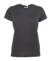Mazzarelli Round Neck Short Sleeve T-shirt In Black