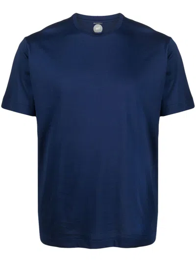 Mazzarelli Round-neck Short-sleeve T-shirt In Blau