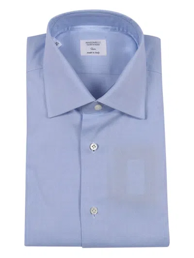 Mazzarelli Royal Oxford Cotton Shirt In Blue