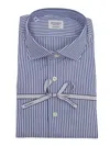 Mazzarelli Slim Fit Striped Shirt In Blue