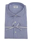 Mazzarelli Slim Fit Striped Shirt In Blue