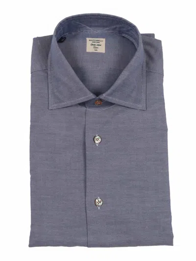 Mazzarelli Oxford Cotton Shirt In Blue