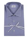 Mazzarelli Striped Cotton Slim Fit Shirt In Blue