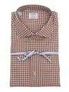 Mazzarelli Gingham Check Shirt In Brown