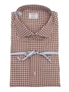 Mazzarelli Gingham Check Shirt In Brown