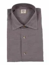 Mazzarelli Oxford Cotton Slim Fit Shirt In Brown