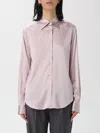 Mazzarelli Silk Shirt Mod. Gea C In Pink