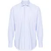 Mazzarelli Man Shirt Sky Blue Size 17 Cotton In Blue