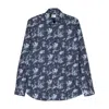 Mazzarelli Botanical-print Cotton Shirt