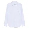 Mazzarelli Lapel Long Sleeve Shirt In Blue