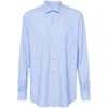 Mazzarelli Freetime Stretch-jersey Shirt In Blue