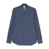 Mazzarelli Geometric-print Shirt In Blue