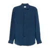 Mazzarelli Linen Shirts In Blue