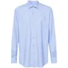 Mazzarelli Freetime Stretch-jersey Shirt In Blue