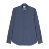 Mazzarelli Geometric-print Shirt In Blue