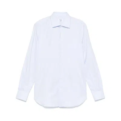 Mazzarelli Shirts Blue In White