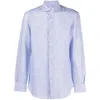 Mazzarelli Striped Cotton Shirt In Multicolor