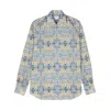 Mazzarelli Floral-print Cotton Shirt In Multicolor
