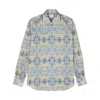 Mazzarelli Floral-print Cotton Shirt In Multicolor
