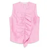 Mazzarelli Pleated Vest In Pink