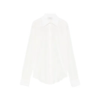 Mazzarelli Silk-elastane Blend Shirt In White