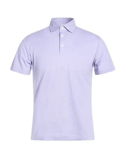 Mazzarelli Sins Man Polo Shirt Lilac Size Xs Cotton In Multi