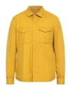 Mazzarelli Sins Man Shirt Marigold Size L Polyester In Yellow