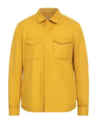 Mazzarelli Sins Man Shirt Marigold Size L Polyester In Yellow