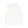 Mazzarelli Sleeveless Mock-neck Top In White