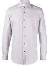 Mazzarelli Striped Long-sleeve Shirt In Neutrals