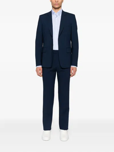 Mazzarelli Striped-pattern Shirt In Blue