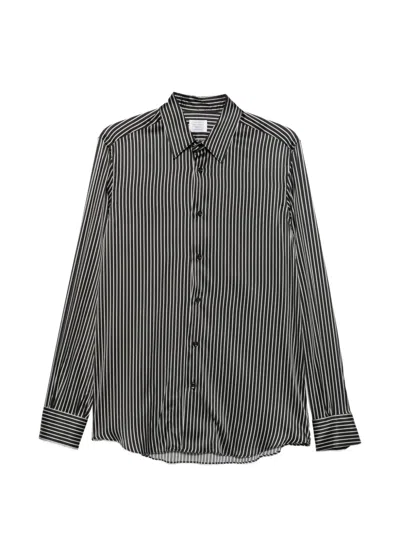Mazzarelli Long-sleeved Shirt In Black
