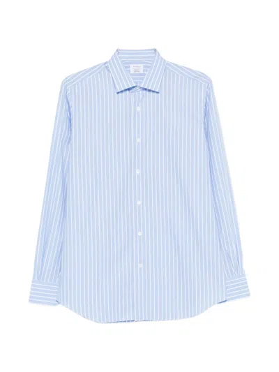 Mazzarelli Striped Shirt In Blue