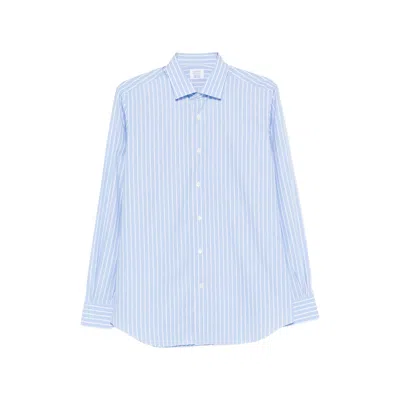 Mazzarelli Striped Shirt In Blue