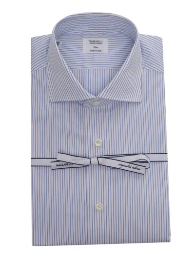 Mazzarelli Striped Shirt In White