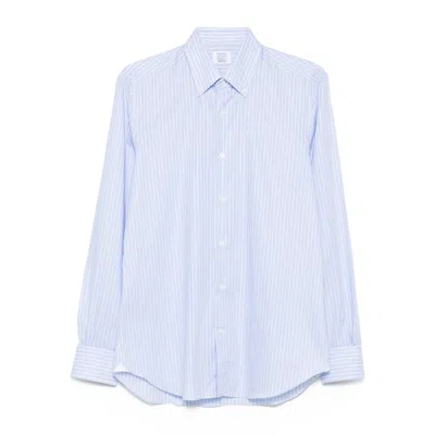 Mazzarelli Striped-pattern Shirt In Blue