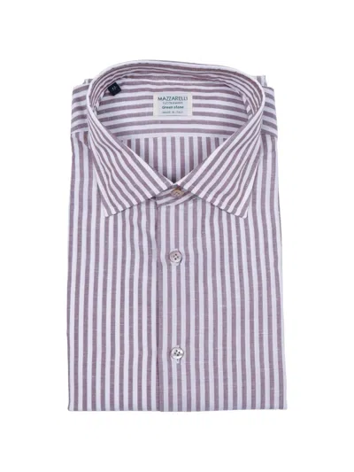 Mazzarelli Striped-pattern Slim-fit Shirt In Multi