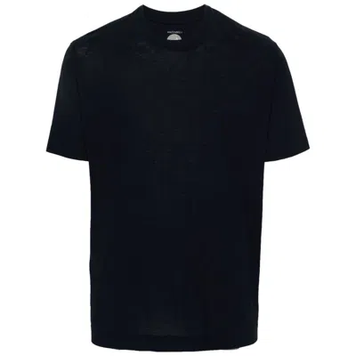 Mazzarelli Plain Cotton T-shirt In Blue