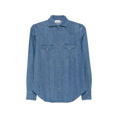 Mazzarelli Long-sleeve Snap-button Shirt In Blue