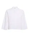 MAZZARELLI WHITE CROPPED SHIRT