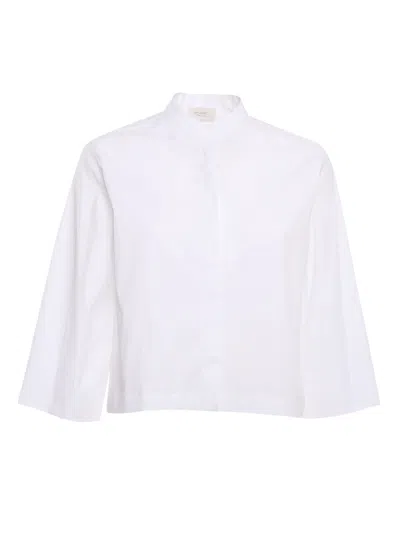 MAZZARELLI WHITE CROPPED SHIRT