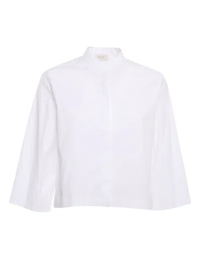 MAZZARELLI WHITE CROPPED SHIRT