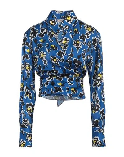 Mazzarelli Woman Top Blue Size 6 Polyester