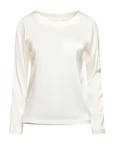 Mazzarelli Woman T-shirt Ivory Size 4 Viscose, Elastane In White